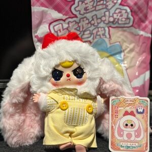 Cute Bunny Plush Doll with Yellow Outfit